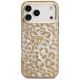 3. Etui Guess IML Leopard Glitter Triangle Logo MagSafe na iPhone 17 Pro Max / 18 Pro Max - brązowe