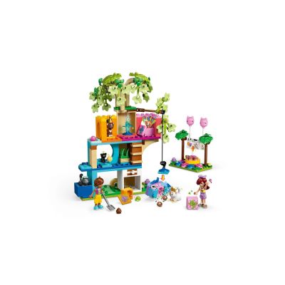 4. LEGO Friends 42666 Kocie przyjęcie urodzinowe i domek na drzewie