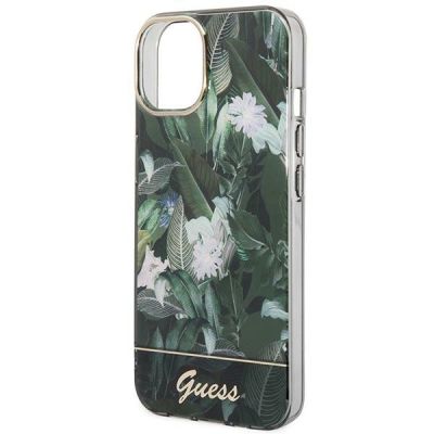 6. Etui Guess Jungle Collection na iPhone 14 Plus - zielone