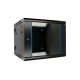 12. Extralink Szafa rack 6U 600x600 AZH Czarna montowana na ścianie, dwusekcyjna