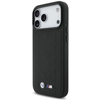 2. Etui BMW M Quilted Logo MagSafe na iPhone 17 Pro Max - czarne