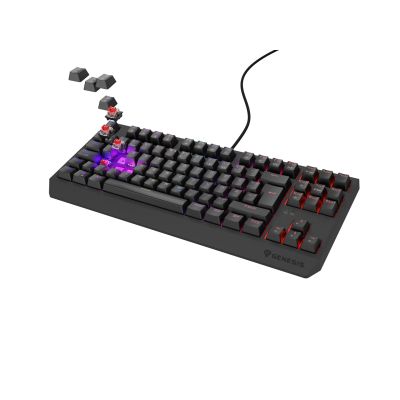23. KLAWIATURA DLA GRACZY GENESIS THOR 230 TKL DE RGB MECHANICZNA OUTEMU RED CZARNA HOT SWAP