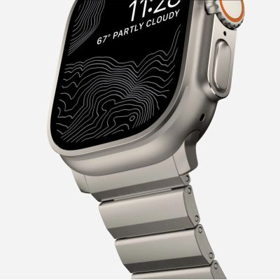 5. Bransoleta Tech-Protect SteelBand na Apple Watch 4 / 5 / 6 / 7 / 8 / 9 / SE / Ultra 1 / 2 (42/44/45/49 mm) - tytanowa