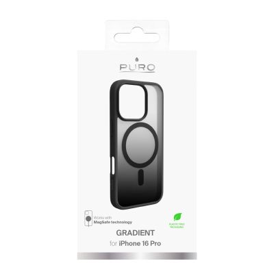 8. Etui silikonowe Puro Gradient MagSafe do iPhone 16 Pro - czarne