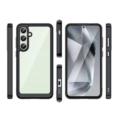 7. Etui silikonowe Outer Space Case z żelową ramką do Samsung Galaxy S24 FE - czarne