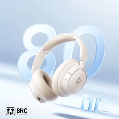 12. Słuchawki nauszne Baseus Bass BH1 NC Lite bezprzewodowe z ANC - białe