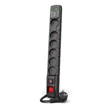 Listwa przeciwprzepięciowa Acar S6 USB A+C (szybka ładowarka) 1,5m ; czarny