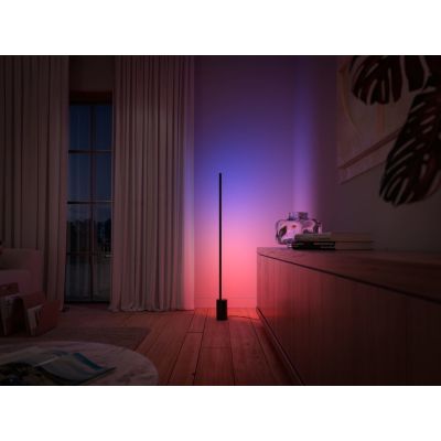 5. Lampa podłogowa Philips Hue Gradient Signe w kolorze czarnym