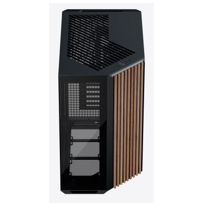 10. Obudowa PC APNX V1, Midi-Tower, ATX, Tempered Glass, Holz, schwarz