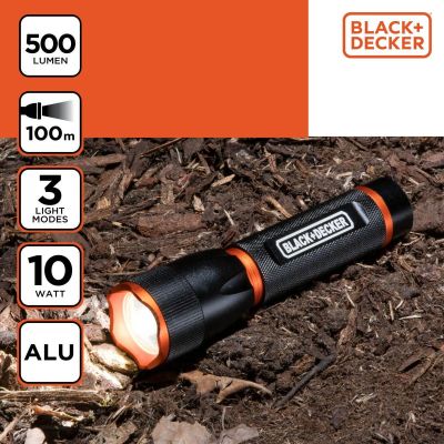 6. LATARKA TAKTYCZNA ALUMINIOWA 10W 500LUMENÓW BLACK + DECKER