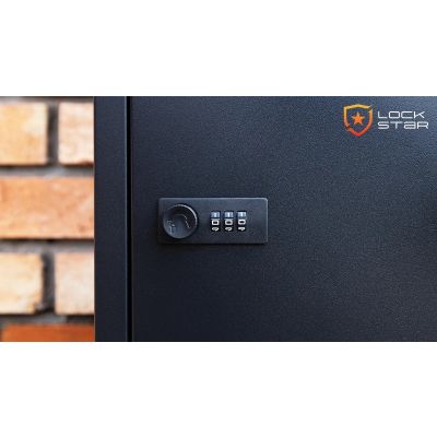 9. Skrzynka paczkomatowa Extralink LockStar 44x34x55cm stalowa skrzynia na paczki