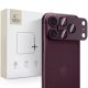 Szkło hartowane na aparat Tech-Protect Camfull Fit+ na iPhone 18 Pro - burgundowe