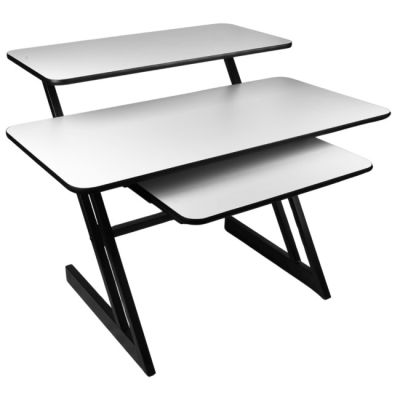 10. SD3 -  Biurko studyjne stanowisko robocze blat półka na sprzęt audio wysuwana półka na klawiaturę 91,4 cm