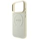 6. Etui Guess Saffiano Peony & Ring MagSafe na iPhone 18 Pro / 17 Pro - beżowe