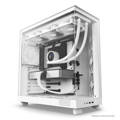 3. NZXT OBUDOWA KOMPUTEROWA NZXT OBUDOWA H6 FLOW MIDI TOWER Z OKNEM BIAŁA