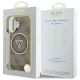 8. Etui Guess IML Metal Glitter 4G Circle Triangle MagSafe na iPhone 16 - brązowy