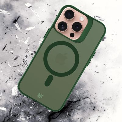 25. Etui 3mk Smoke MagCase na iPhone 16 Pro Max - zielone-półprzezroczyste