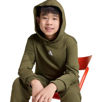 11. Bluza dla dzieci adidas Essentials Hoodie 225 oliwkowa KS0367