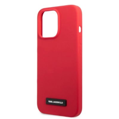 6. Etui Karl Lagerfeld Silicone Plaque na iPhone 13 Pro / iPhone 13 - czerwone