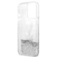 7. Etui Karl Lagerfeld Liquid Glitter Karl&Choupette Head na iPhone 13 Pro Max - srebrne