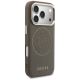 4. Etui Guess Perforated 4G MagSafe na iPhone 17 Pro - brązowe