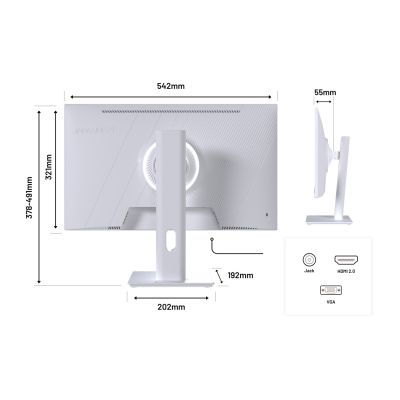 4. Monitor JAPANNEXT 60,5cm JN-I238FHD120F-HSP-W 16:9 HDMI biały FHD