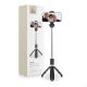 Selfie stick Tech-Protect L01S Bluetooth z tripodem do 70cm - czarny
