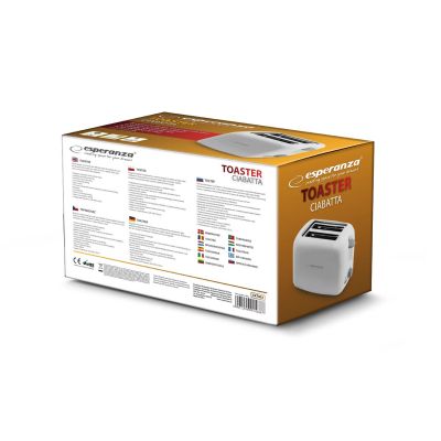 3. Toster Esperanza Ciabatta EKT002 (600W; kolor biały)