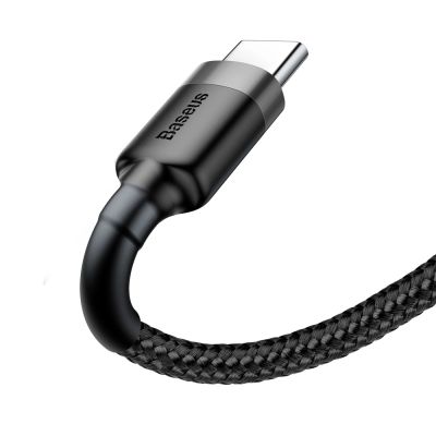 2. Kabel Baseus Cafule USB-A / USB-C QC 3.0 3A 0.5 m - czarno-szary