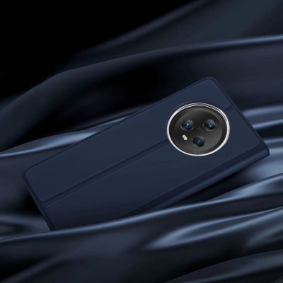 12. Dux Ducis Skin Pro etui do Honor Magic5 pokrowiec z klapką portfel na kartę podstawka niebieskie