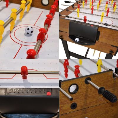 23. STÓŁ DO GRY 3W1 WOODEN PIŁKARZYKI BILARD CYMBERGAJ 121x61x81CM