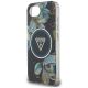 6. Etui Guess IML Metal Glitter Flowers Triangle MagSafe na iPhone 16e - czarne