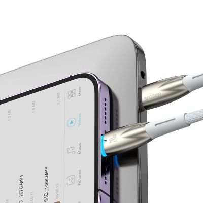 10. Kabel Baseus CADH000002 Lightning - USB-C PD 20W 480Mb/s 1m - biały