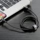 5. Kabel Baseus Cafule USB-A / Lightning 2.4A QC 3.0 0.5 m - czarno-szary