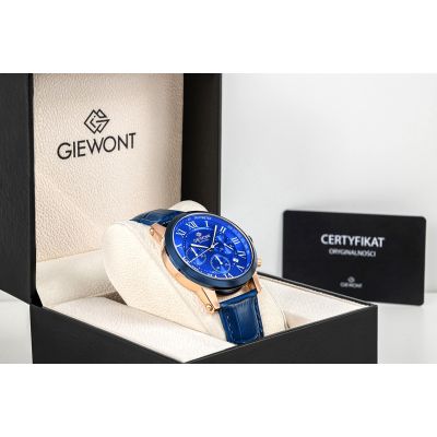 8. Zegarek Męski Giewont Chronograph Sapphire Miedziano Niebieski GW6260-A5