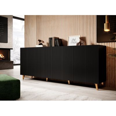 3. Komoda PAFOS 200x40x82 czarny mat