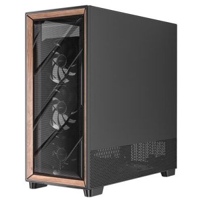 6. Antec FLUX PRO Full Tower Czarny, Drewno