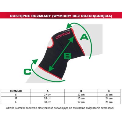 4. ELASTYCZNE ŚCIĄGACZE  -  STABILIZATORY KOLANA, BUSHIDO - roz. XL