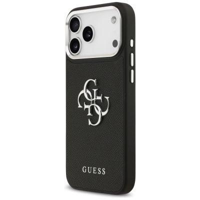 2. Etui Guess Grained Big 4G Classic Logo na iPhone 17 Pro Max - czarne