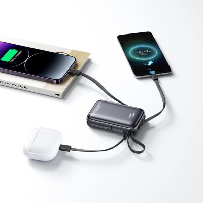 11. Powerbank Joyroom JR-PBF29 20000mAh 22,5W z podwójnym kablem - czarny