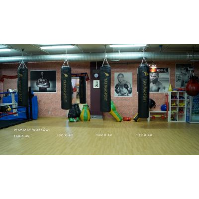 4. Worek bokserski treningowy - 130x35 cm 100470 Pusty