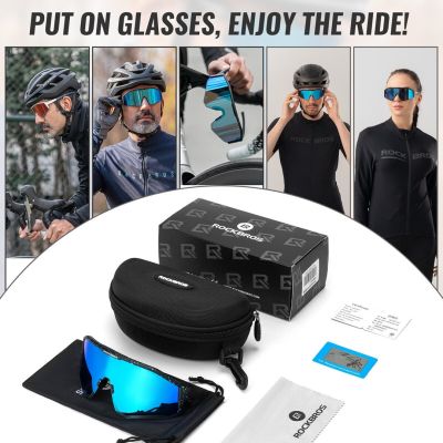 4. Rockbros okulary sporotowe SP297 różowe z polaryz.