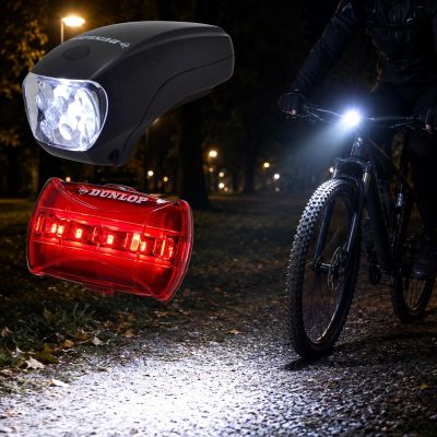 19. ZESTAW LAMP ROWEROWYCH LED PRZÓD TYŁ DUNLOP