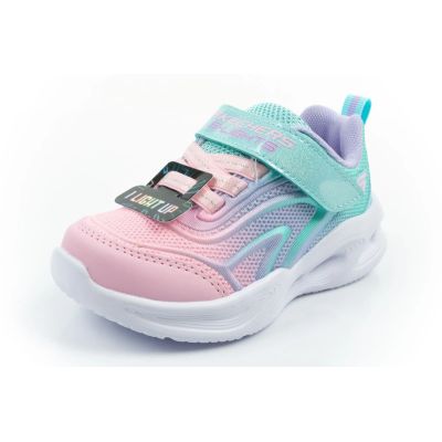 3. Skechers buty sportowe dziecięce Color Breeze LED dla dziewczynki turkusowe
