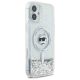 4. Etui Karl Lagerfeld Liquid Glitter Choupette Head Magsafe na iPhone 16 - przezroczyste