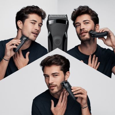 2. Braun Series 3 300BT Golarka rotacyjna Przycinarka Czarny