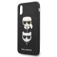 3. Etui Karl Lagerfeld Saffiano Karl&Choupette Head na iPhone X/XS - czarne