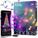 10. Twinkly Candies – 100 Lampki w kształcie świeczki RGB LEDs, zielony przewód, USB-C