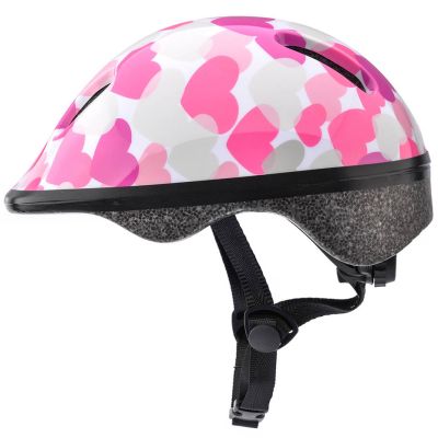 11. Kask rowerowy Meteor KS06 Hearts pink roz S 48-52cm Jr 24819