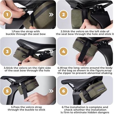 2. Rockbros torba rowerowa podsiodłowa 0,4L niebieska